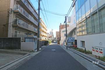 敷地南側の前面道路（西側から）