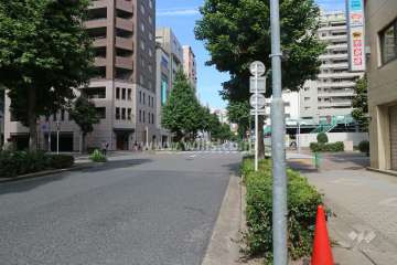 敷地東側の前面道路（南側から）