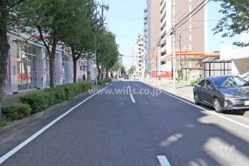 敷地西側の前面道路（南側から）