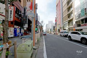 敷地北側の前面道路（東側から）