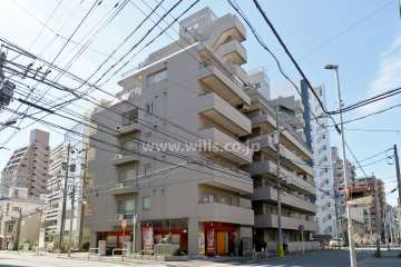 ライオンズマンション鶴舞の外観（北東側から）
