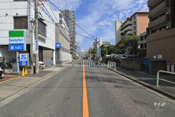 敷地北側の前面道路（西側から）