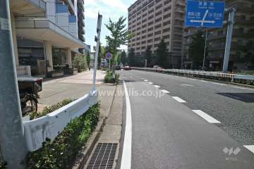 敷地北側の前面道路（東側から）
