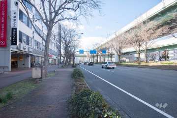 敷地北側の前面道路（東側から）