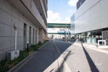 敷地東側の前面道路（南側から）