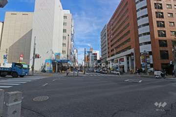 敷地北側の前面道路（西側から）