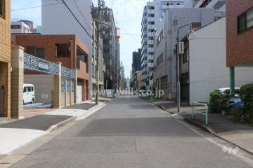 敷地南側の前面道路（西側から）