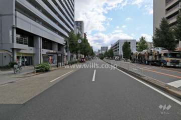 敷地南側の前面道路（西側から）