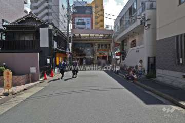 敷地西側の前面道路（北側から）