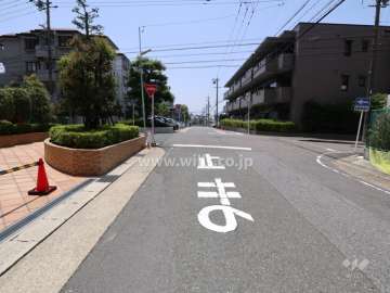 敷地北側の前面道路