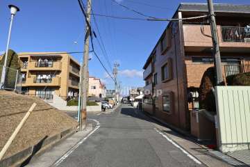 敷地西側の前面道路（南側から）