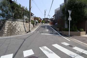 敷地北側の前面道路（西側から）