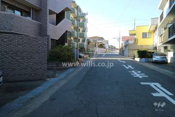 敷地北側の前面道路