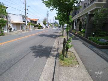 敷地北側の前面道路