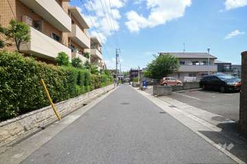 敷地西側の前面道路（南側から）