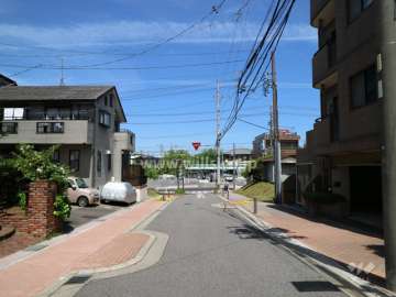 敷地の西側前面道路（南側から）
