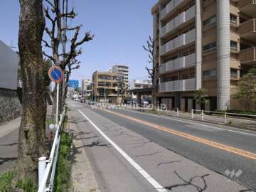 敷地西側の前面道路（南側から）