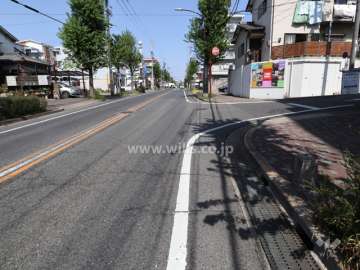 敷地南西側の前面道路