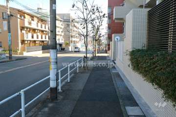 敷地北側前面道路