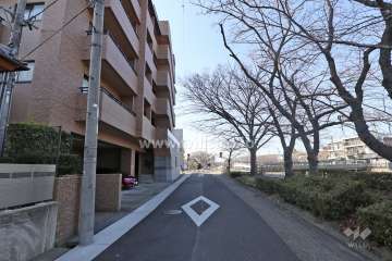 物件の北側前面道路（東側から）
