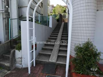 駐輪場入口(敷地東側)