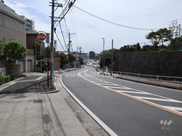 敷地の西側前面道路(北側から)