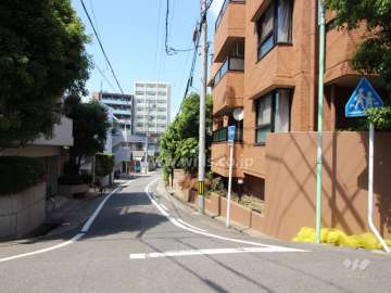 敷地西側の前面道路