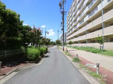 敷地の北側前面道路（東側から）