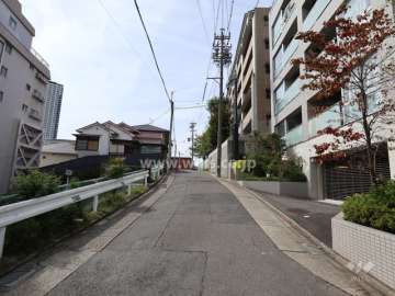 敷地北側の前面道路(東側から)
