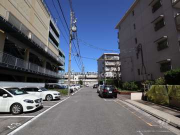 敷地の西側前面道路（南側から）