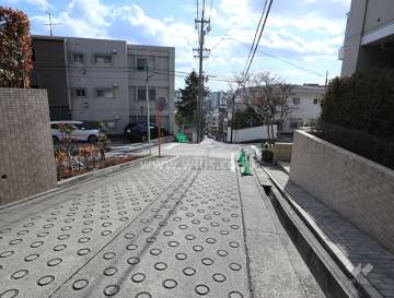 西側前面道路(北側から)