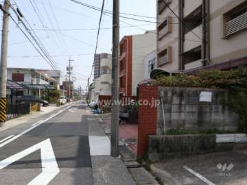 敷地北側の前面道路