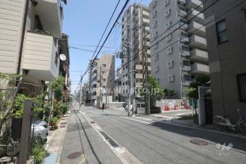 北側前面道路（西側から）