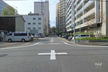 敷地南側の前面道路（東側から）