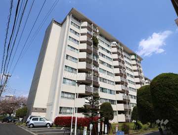 猪子石北住宅2号棟の外観(南西側から)