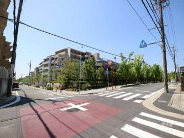 ヴィラス星ヶ丘の森の遠景(北東側から)