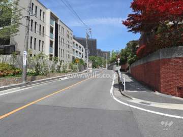 敷地の東側前面道路(南側から)
