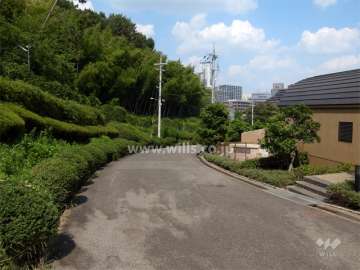 敷地の北西側は千里緑地の為、緑豊かです。