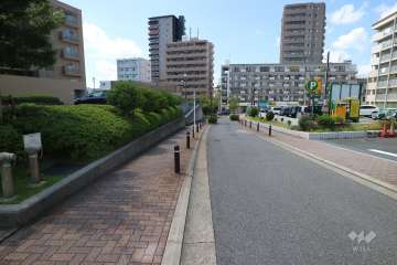 敷地の北側前面道路（東側から）