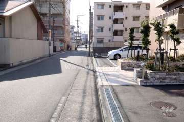 敷地東側の前面道路