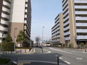 敷地西側の前面道路