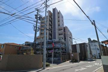 バンベール昭和元宮町の外観（北西側から）