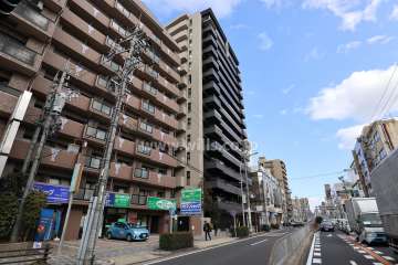 敷地南側の前面道路(山王通)