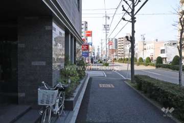 敷地北側前面道路