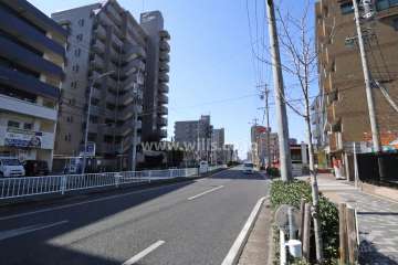 敷地北側の前面道路