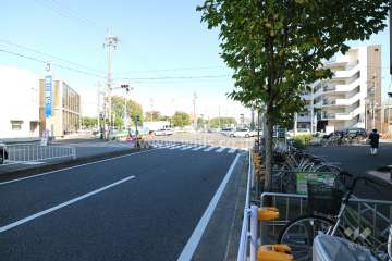 敷地北側の前面道路（片側2車線の山王通）