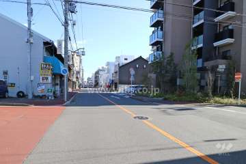 敷地北側の前面道路(西側から)