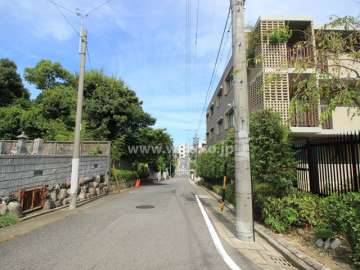 敷地西側の前面道路