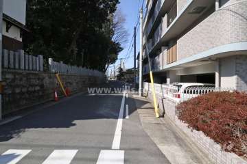 敷地南側の前面道路