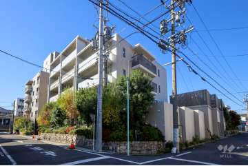 グランドメゾン川名ウエストレジデンスの外観（北東側から）